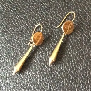 Genuine Victorian Rose Gold Earrings